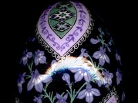 Pale Spiked Lobelial Ukrainian Easter Egg Pysanky By So Jeo